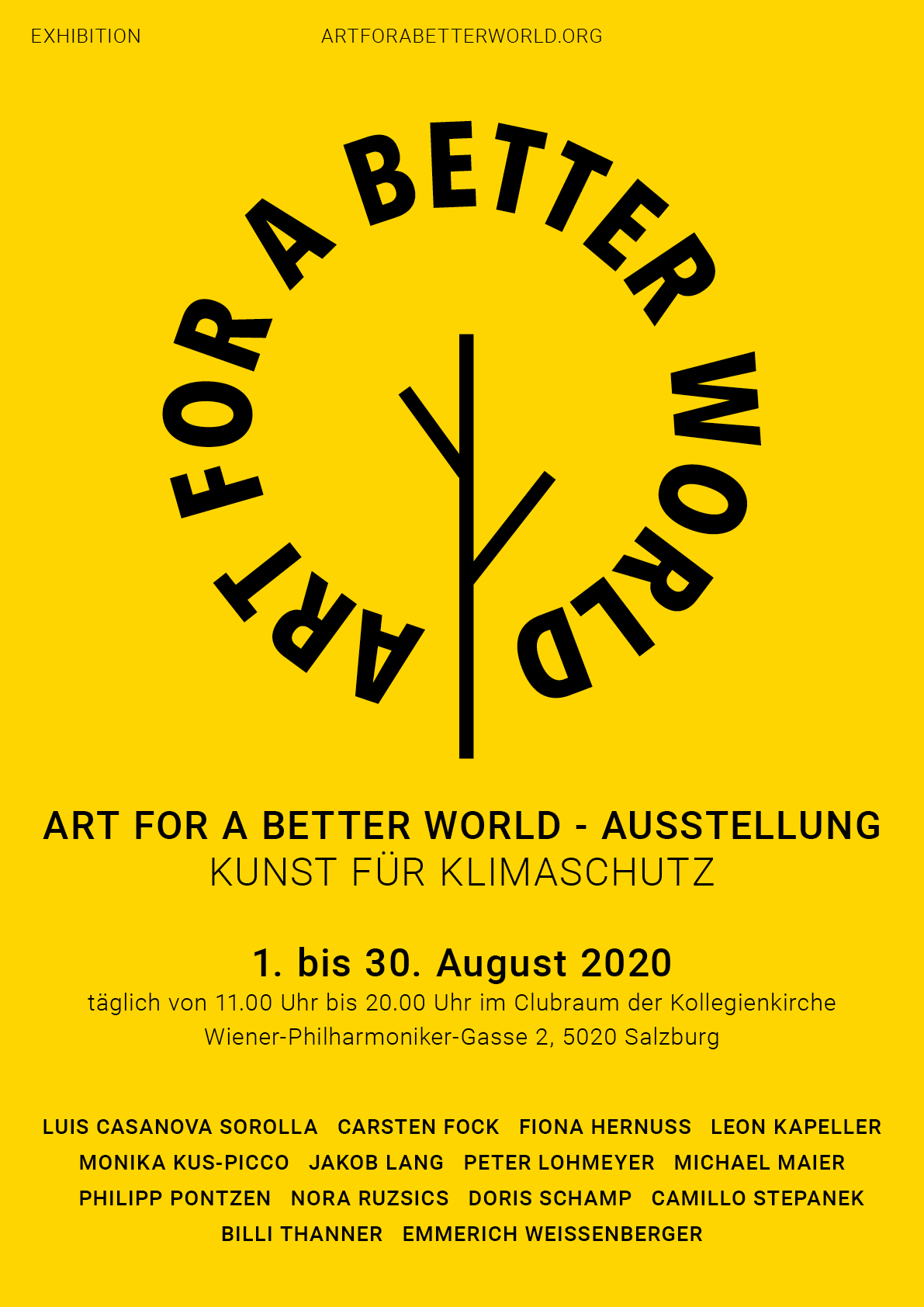 Art for a better world Ausstellungsplakat
